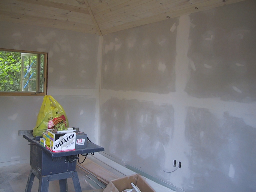 Studio Living Space Renovation sheetrock