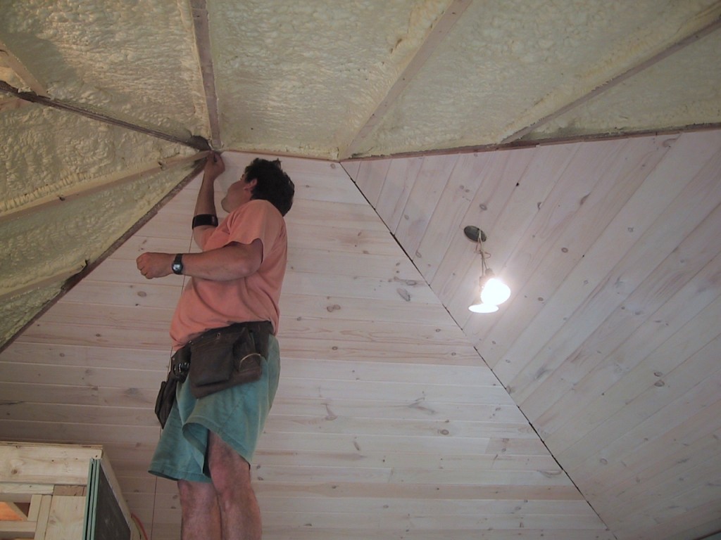Studio Cathedral Ceiling Renovation during