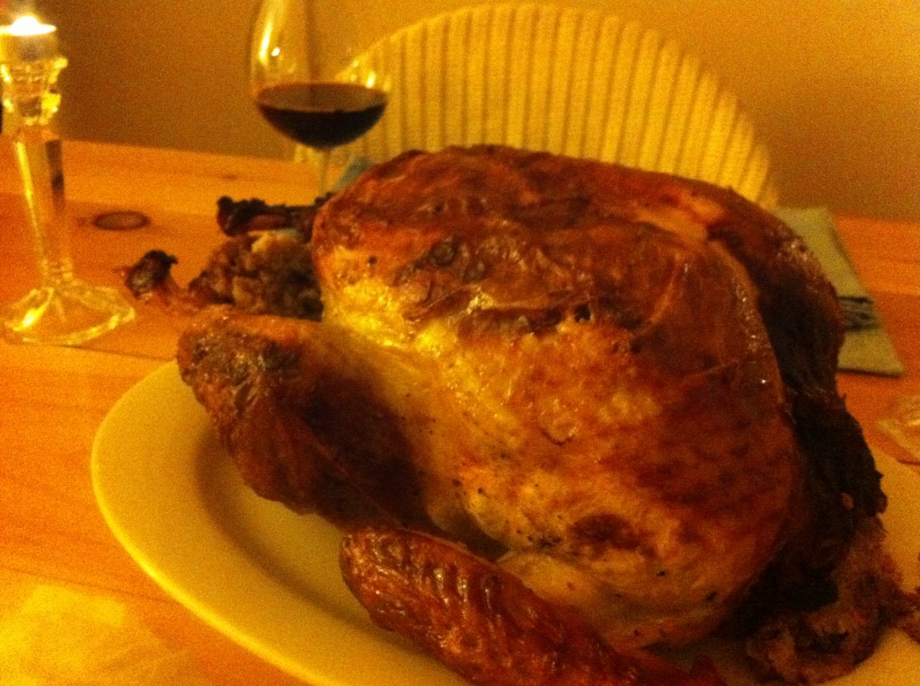 GO-Cottage Thanksgiving turkey and wine