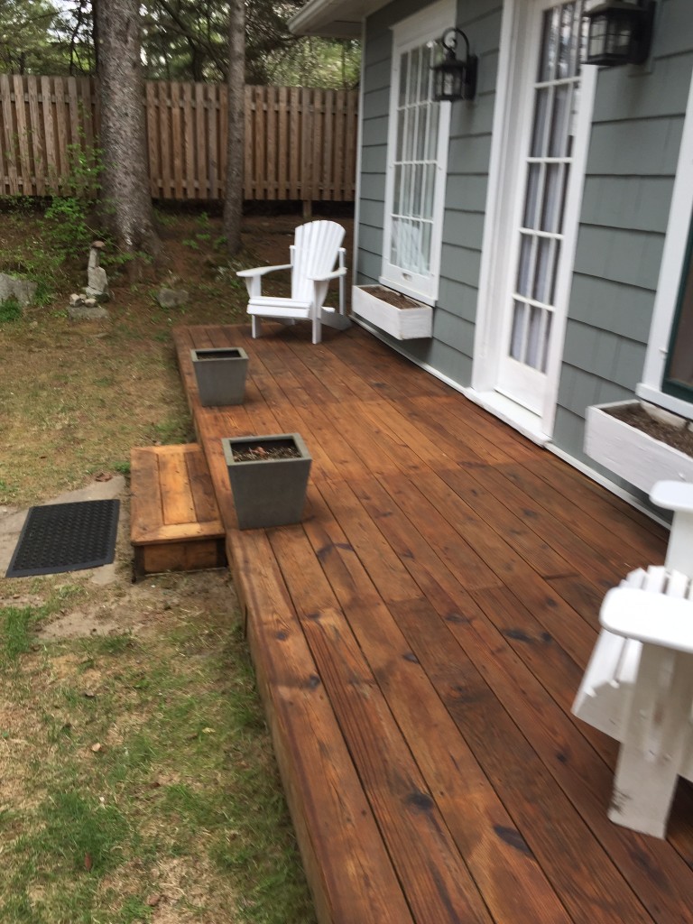 GO-Cottage It's deck staining time during