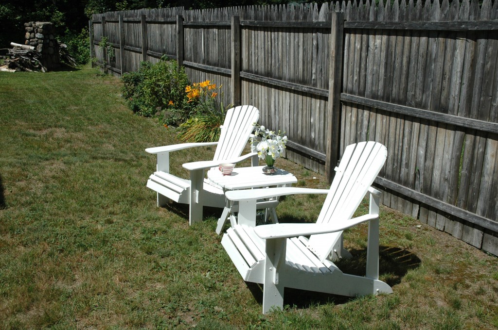 GO-Cottage Let's cut the grass Adirondack chairs lawn