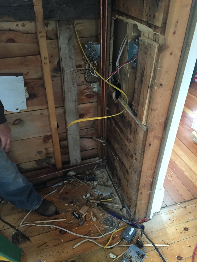 GO-Cottage Laundry Room Renovation electrical demo