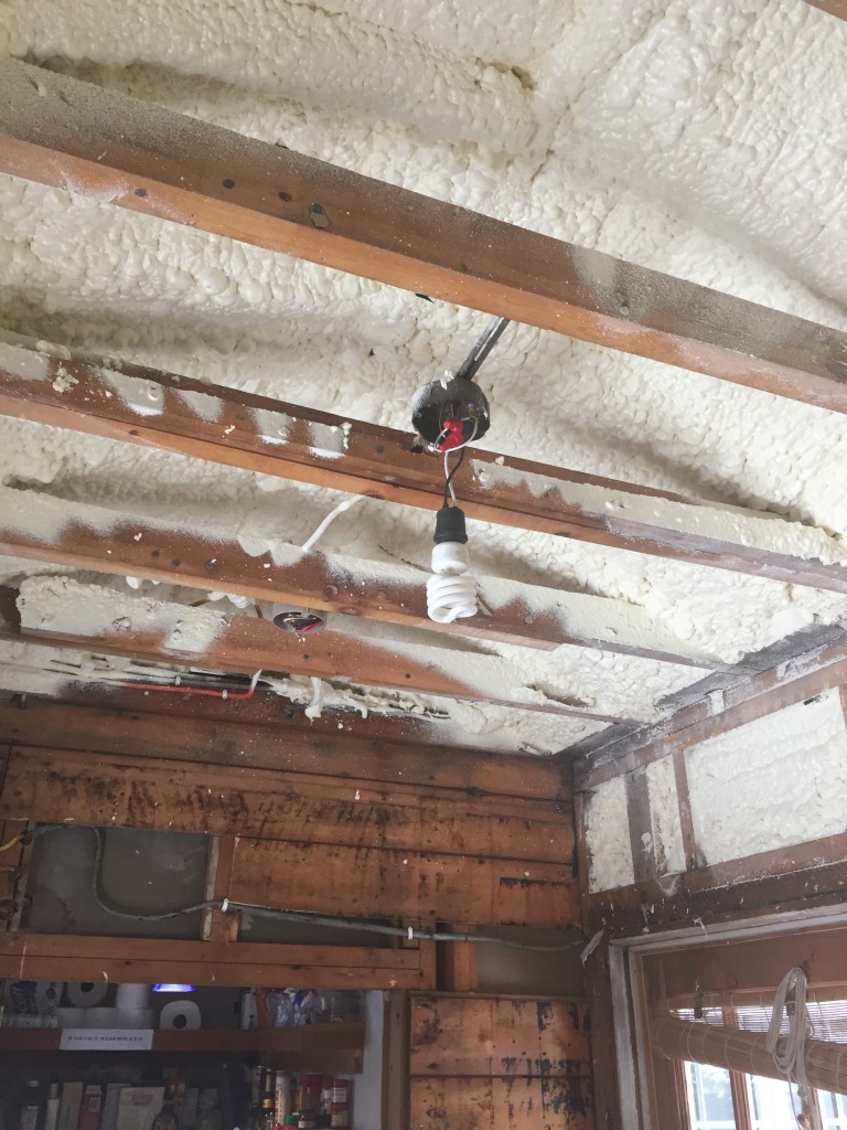 GO-Cottage Laundry Room Renovation insulation ceiling