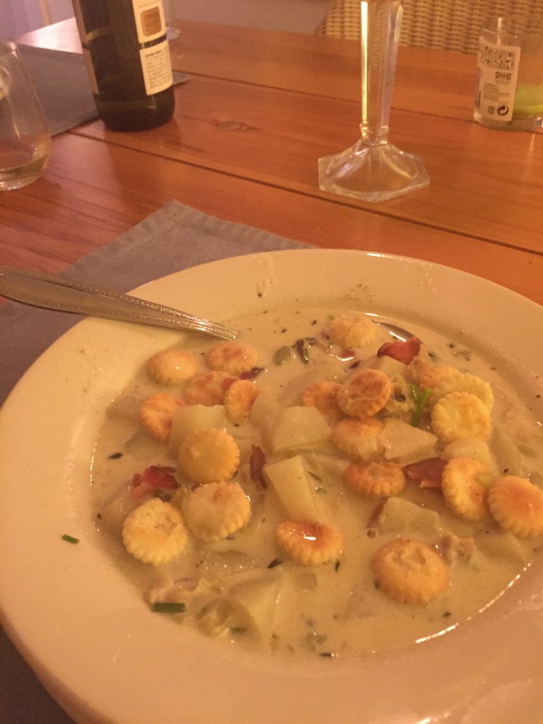 homemade clam chowder