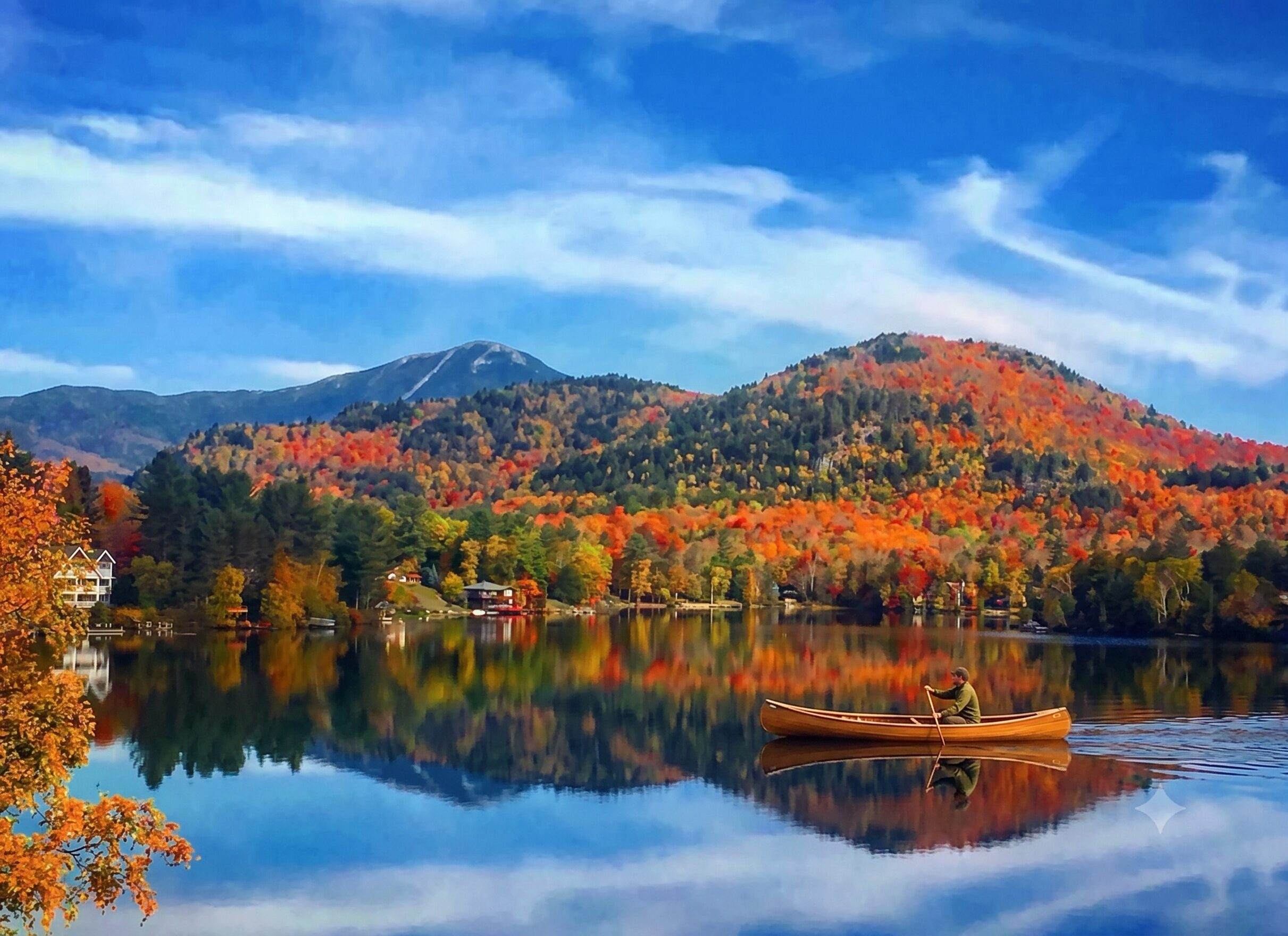 Gemini_Generated_Image_lrwc4rlrwc4rlrwc Peak Adirondack fall foliage over Lake Placid in Lake Placid, NY — early October