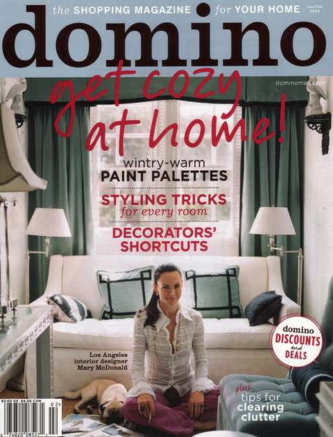 Cover of domino magazine, January/February 2006, the issue carrying the GO-Cottage feature.